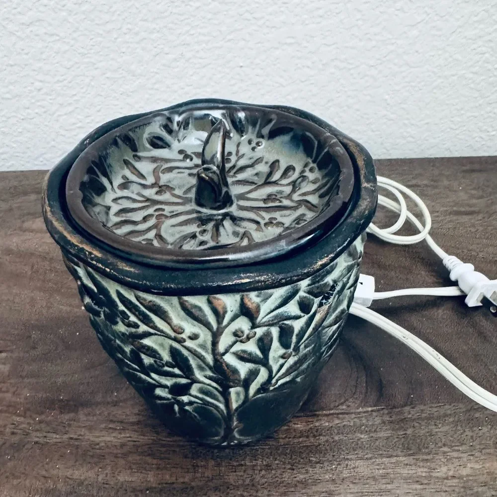 Scentsy Teal Copper Tree Ceramic Plug-In Warmer